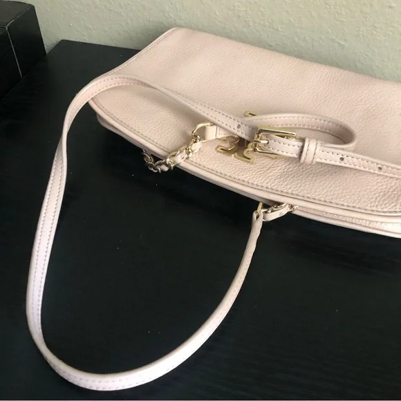 Tory Burch Britten Pale Pink Leather Crossbody Clutch Bag - Picture 15 of 15